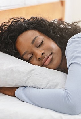 Chardon patient resting peacefully after sleep apnea treatment 