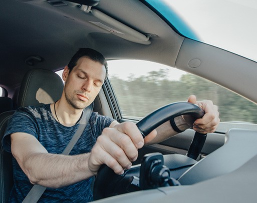 Tired Chardon patient struggling with sleep deprivation 