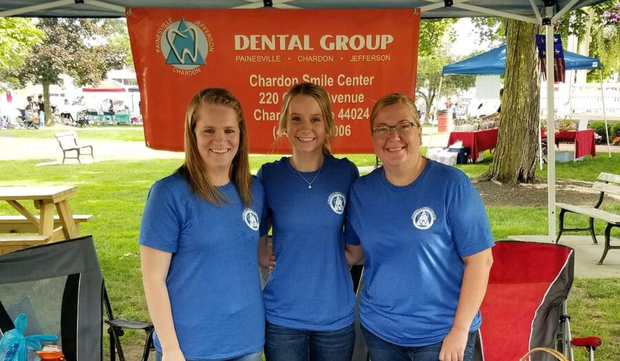 Dental team members at Chardon's kid fest