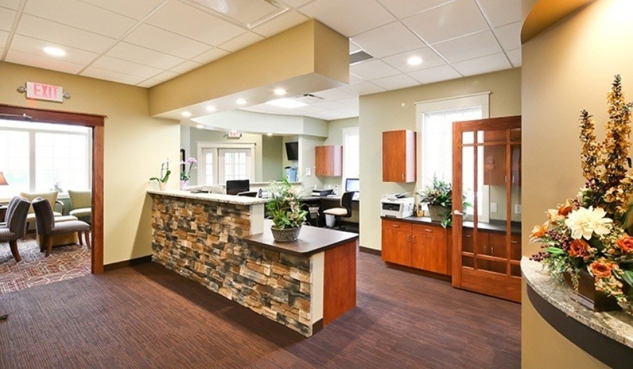 Dental office reception desk