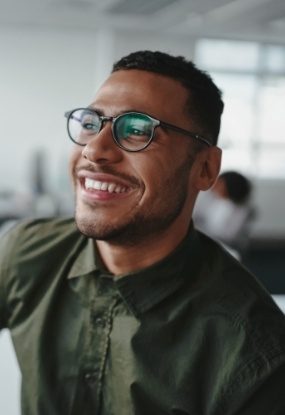 Man sharing healthy smile after preventive dentistry