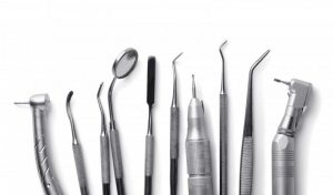 row of various dental tools